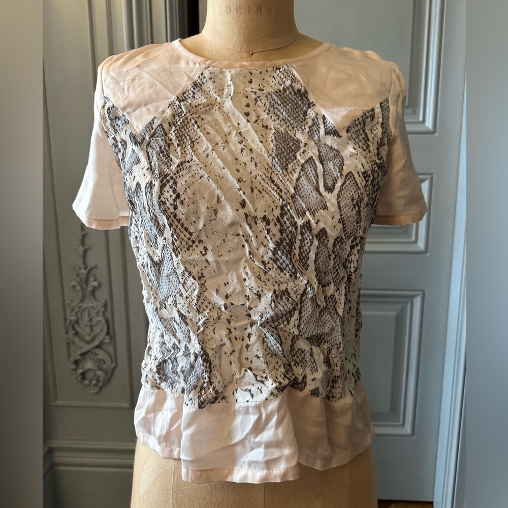Topshop pastel snake print top size 6
